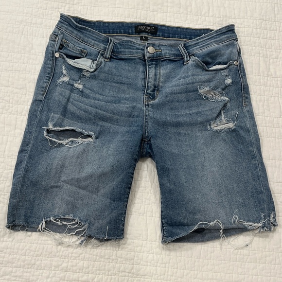 Judy Blue Pants - Judy Blue Ripped Blue Jean Shorts